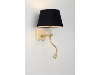 Mango vegglampe m/lesearm messing