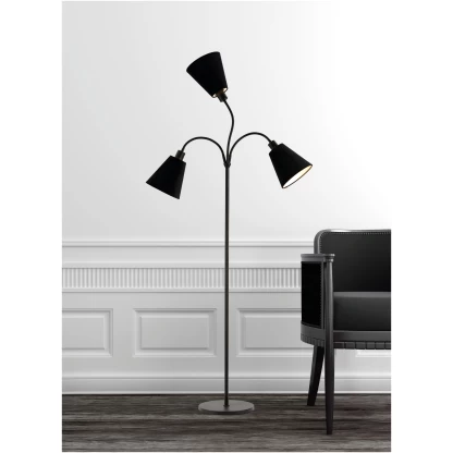 Connie-3 stålampe helsvart