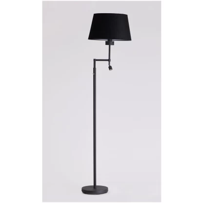 Kasper gulvlampe m/leselys sort