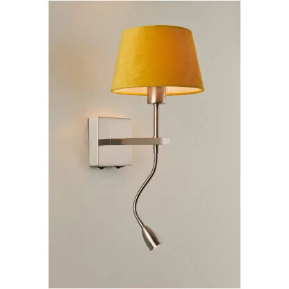 Mango vegglampe m/lesearm messing - Bilde 5