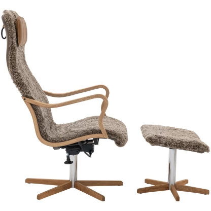 Chic wood hvilestol med pall - Bilde 5