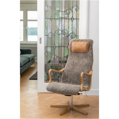 Chic wood hvilestol med pall