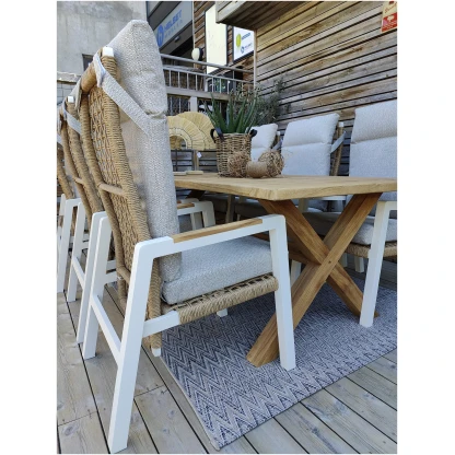 X-teak spisebord med 6 Verona spisestoler - Bilde 3