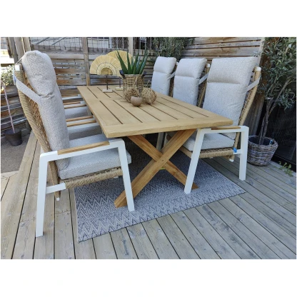 X-teak spisebord med 6 Verona spisestoler - Bilde 2