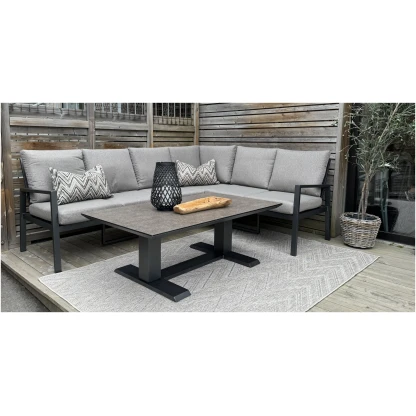 Manchester 3V2 vinkelsofa m/pop up bord